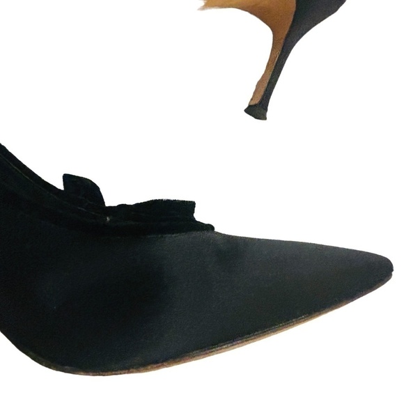 MANOLO Blahnik Satin Bow Pump High Heels SZ 40 US 10 - Picture 4 of 15